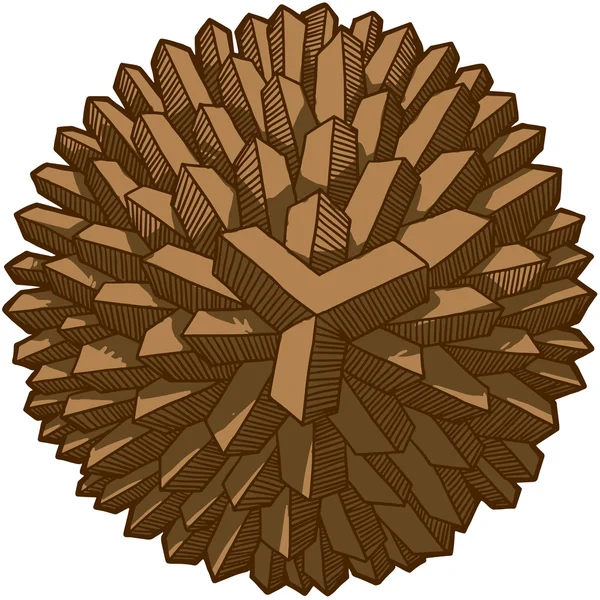 Ethnic doodle geometric retro colored round pattern — Stockvector