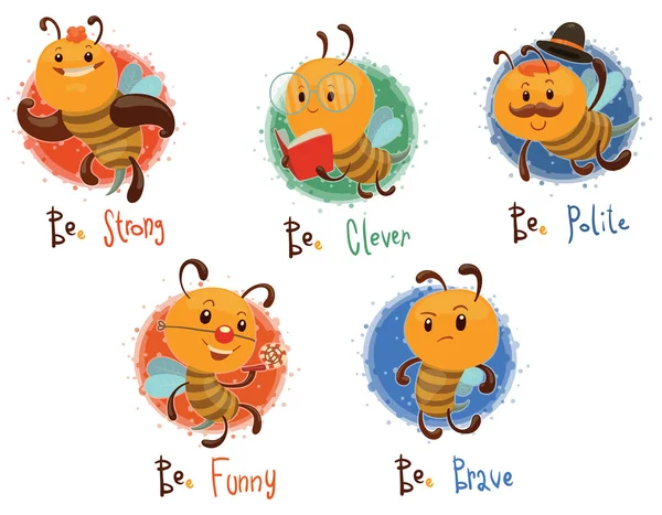 Conjunto de abejas — Vector de stock