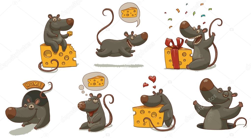 Mouse and cheese set