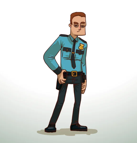 Cartone animato vettoriale poliziotto — Vettoriale Stock