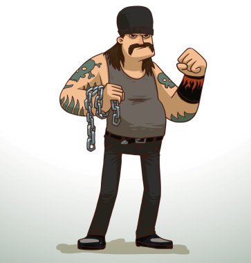 Vector Criminal biker