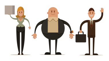 Set of Business people in flat style