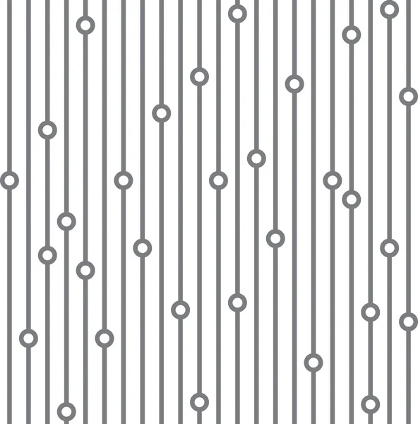Nahtloses Muster mit vertikalen Linien und Kreisen weißer Hintergrund — Stockvektor