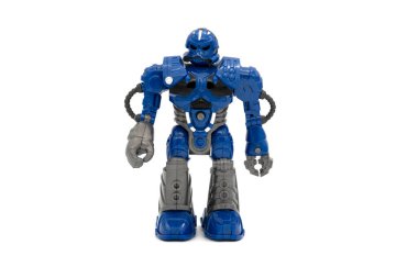 Oyuncak robot beyaz arkaplanda izole edildi