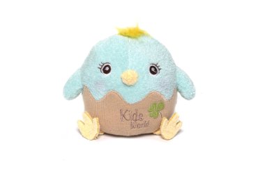 Beyaz tenli yumuşak piliç oyuncağı.