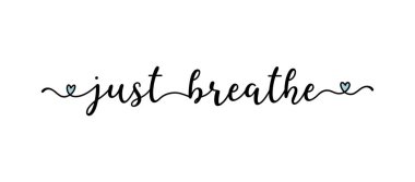 El çizimi sadece logo olarak BREAthe alıntısı. Web reklam afişi, el ilanı, başlık, reklam, poster, etiket, etiket, duyuru