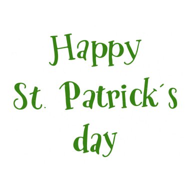 Aziz Patrick Günü kutlama tasarımı. Aziz Patrick Günü 'nüz kutlu olsun.