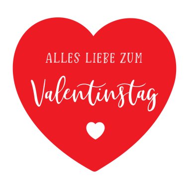 El çizimi Alles Liebe Zum Valentinstag Almancası 