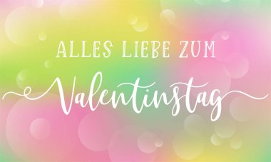 El çizimi Alles Liebe Zum Valentinstag Almancası 