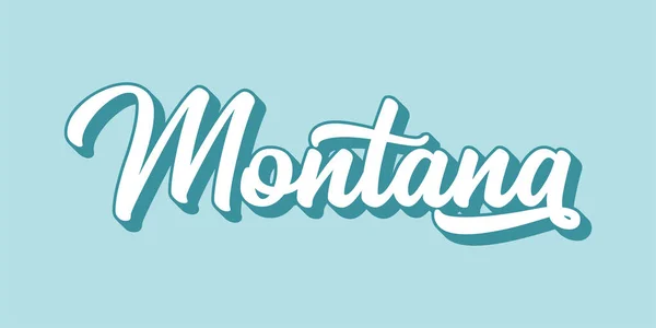 Montaja 'nın el çizimi metni. 3D vintage, poster, çıkartma, el ilanı, başlık, kart, kıyafet, giyim