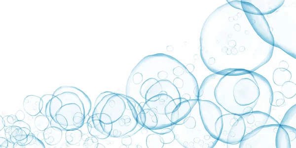 青い泡で描かれた抽象流体の背景。アルコールや水彩画。ポスター、カード、招待状、チラシ、カバー、バナー、ソーシャルメディアの投稿のための編集可能なベクトルテクスチャの背景. — ストックベクタ