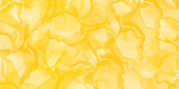 Abstract yellow marble fluid painted background. Alcohol ink or watercolor art. Editable vector texture backdrop for poster, card, invitation, flyer, cover, banner, social media post — Stock Vector