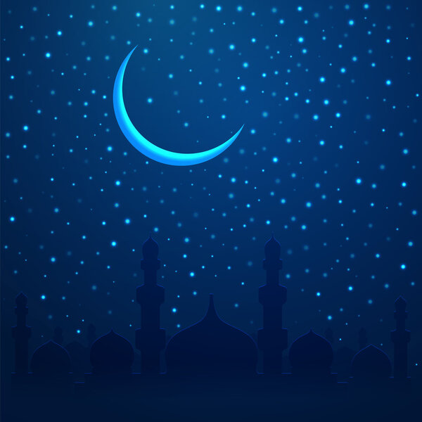 Ramadan Kareem greeting with mosque