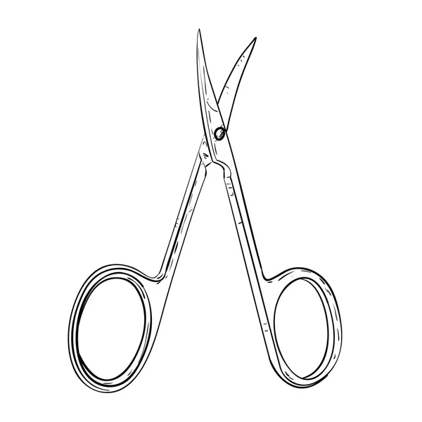 Sketch of manicure scissors — Stock Vector