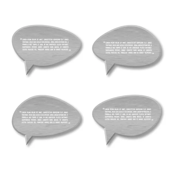 Metal plate speech bubbles icons — Stock Vector