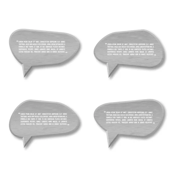 Metal plate speech bubbles icons — Stock Vector