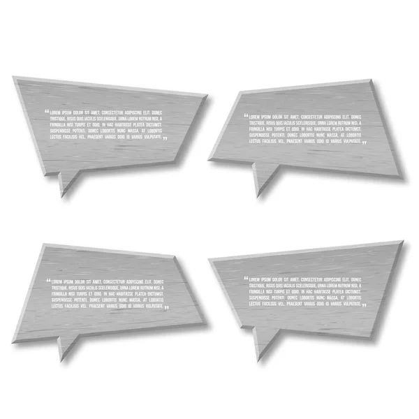 Metallplattan speech bubbles ikoner — Stock vektor