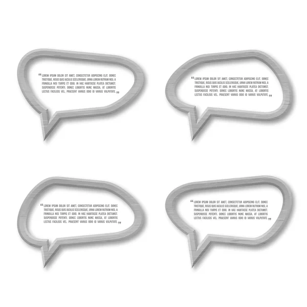 Metal plate speech bubbles icons — Stock Vector