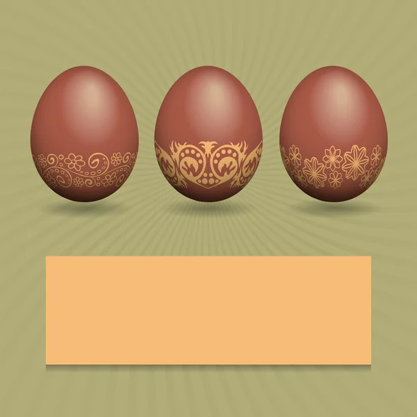 Uovo di Pasqua al cioccolato — Vettoriale Stock
