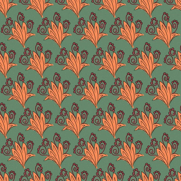 Motif floral dans un style rétro pour l'emballage cadeau — Image vectorielle