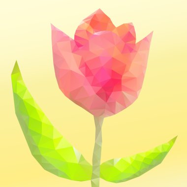 Üçgen soyut çiçek