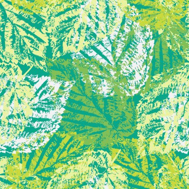 Sorunsuz grunge desen renkli yaprakları ile