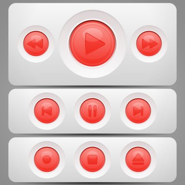 Media player düğmeleri kümesi
