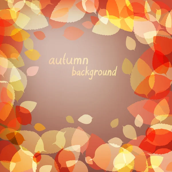 Colorful autumn brown leaves — Stock Vector