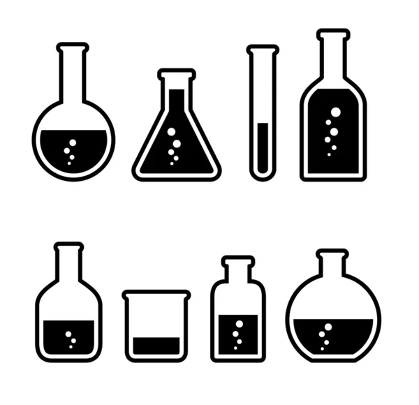 Chemical tubes icons set — Stock Vector