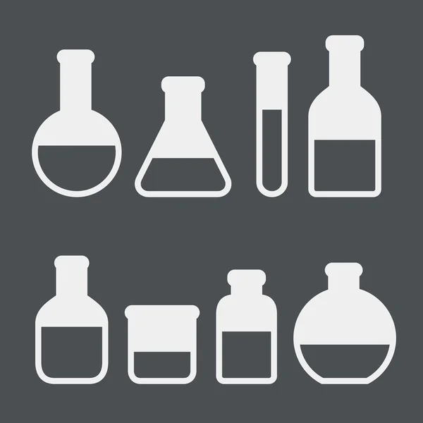 Chemical tubes icons set — Stock Vector