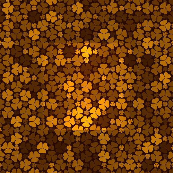 Nahtloses Muster mit orangefarbenen Kleeblättern — Stockvektor
