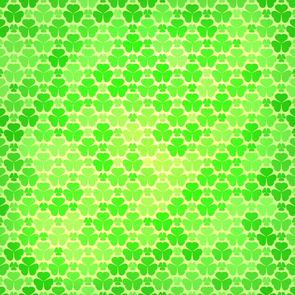 Бесшовный рисунок с зеленым клевером — стоковый вектор