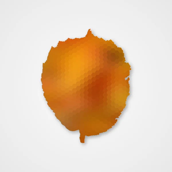 Hoja de otoño de hexágonos — Vector de stock