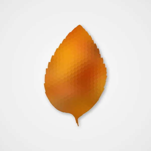 Feuille d'automne des hexagones — Image vectorielle