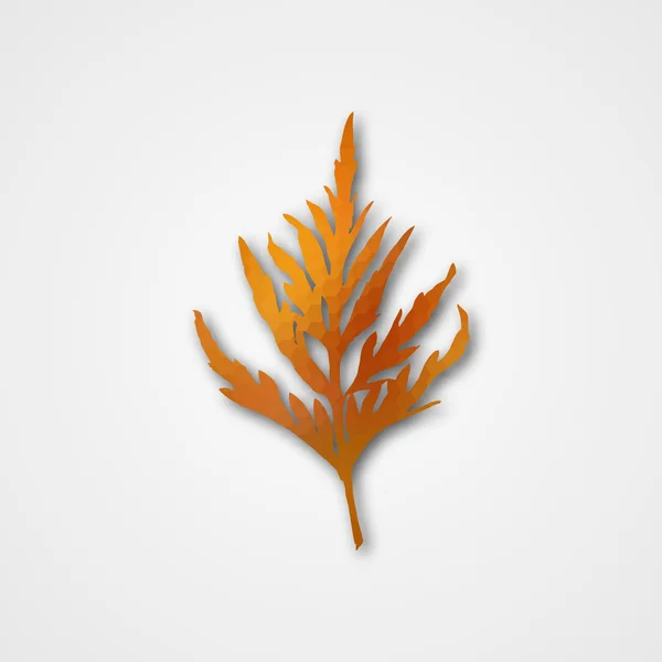 Hoja de otoño de hexágonos — Vector de stock