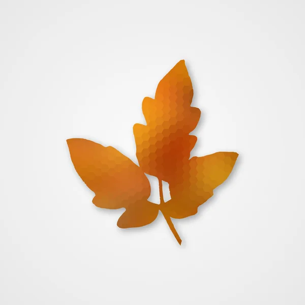 Hoja de otoño de hexágonos — Vector de stock