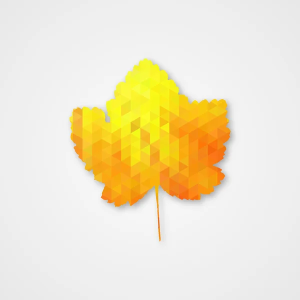 Hoja de otoño de triángulos — Vector de stock