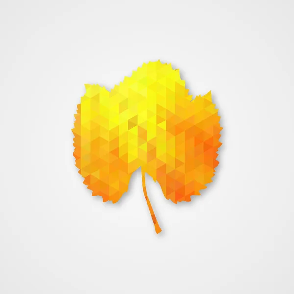 Feuille d'automne de triangles — Image vectorielle