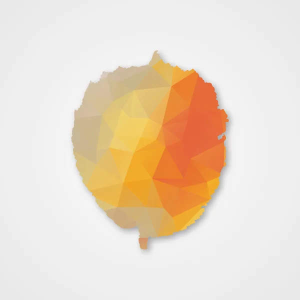 Hoja de otoño de triángulos — Vector de stock