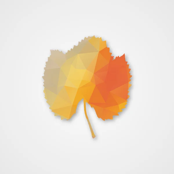 Hoja de otoño de triángulos — Vector de stock