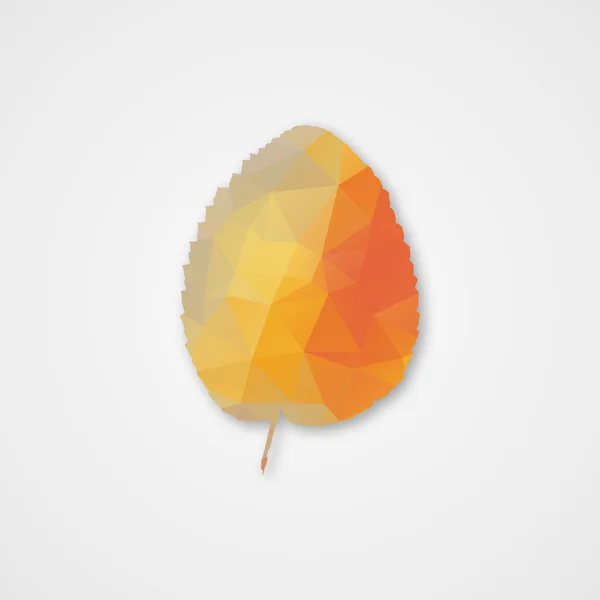 Feuille d'automne de triangles — Image vectorielle