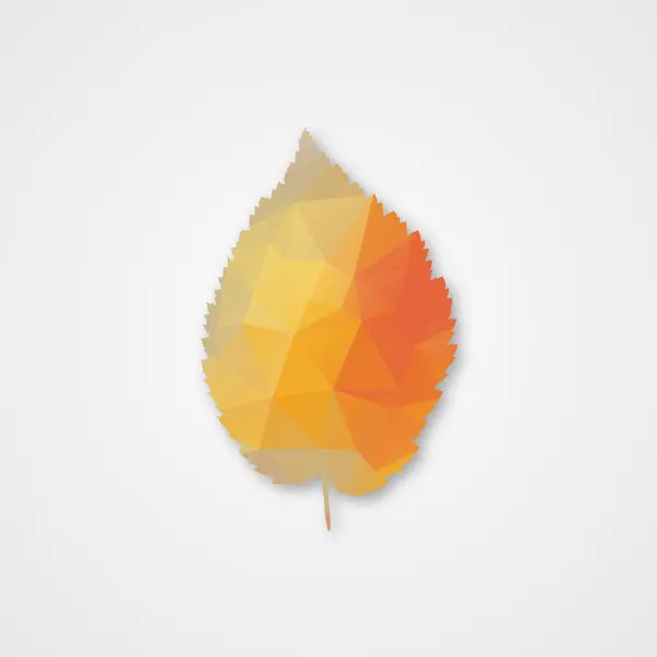 Hoja de otoño de triángulos — Vector de stock