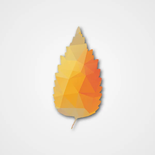 Feuille d'automne de triangles — Image vectorielle