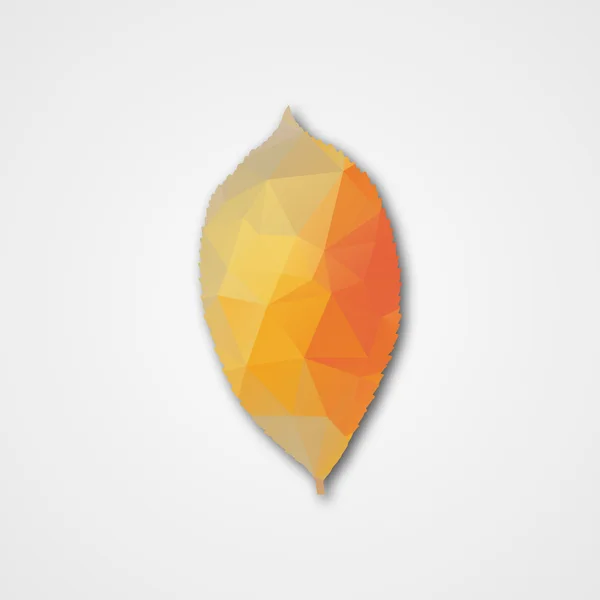 Herfstblad van driehoeken — Stockvector