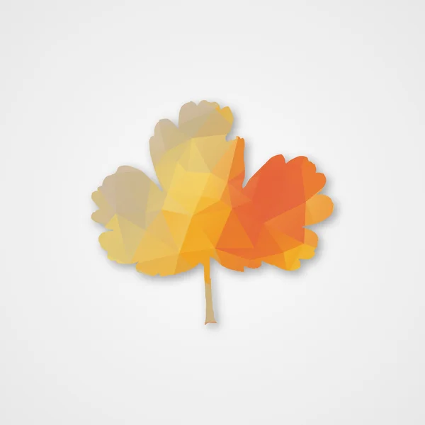 三角形の秋の葉 — ストックベクタ