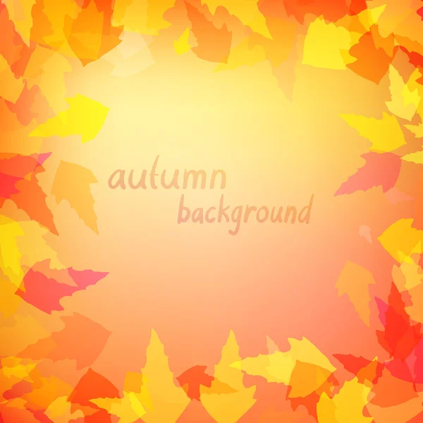 Podzimní pozadí s listy — Stockový vektor