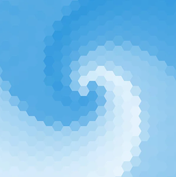 Abstract swirl background of hexagons — Stock Vector