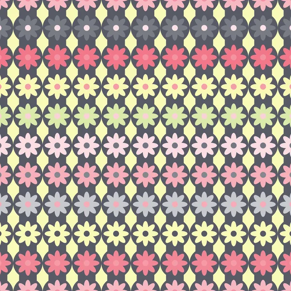 Naadloze patroon met kleurrijke abstracte bloemen — Stockvector