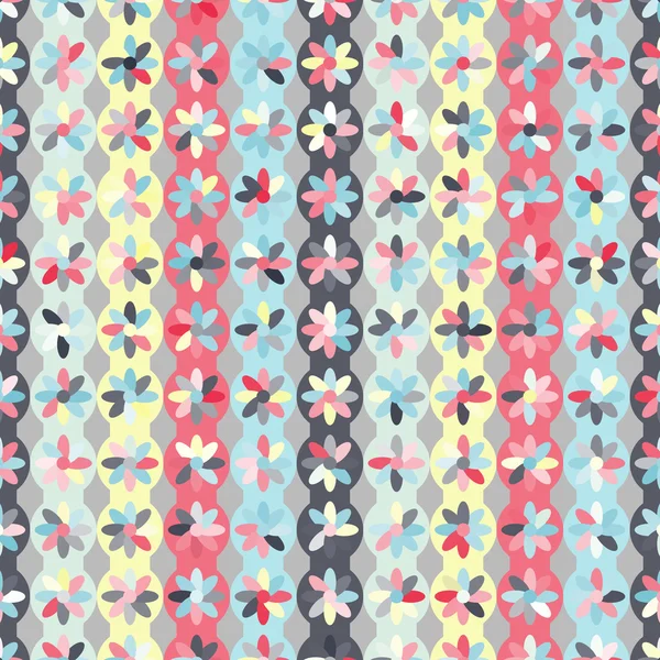 Naadloze patroon met kleurrijke abstracte bloemen — Stockvector