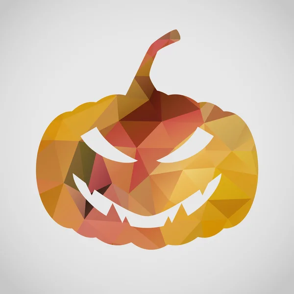 Tarjeta de felicitación de Halloween con calabaza astuta — Archivo Imágenes Vectoriales